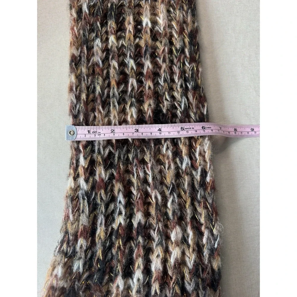 Collectioneighteen Chunky Knit Infinity Scarf‎ Metallic Yarn Long Winter Cozy